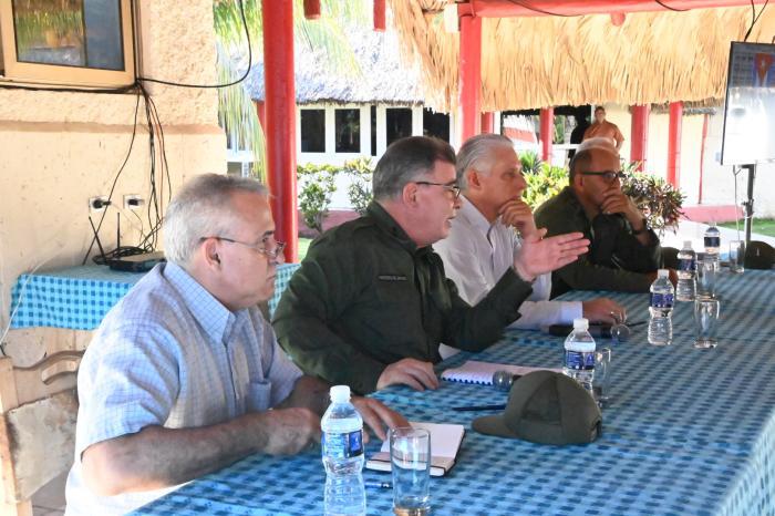 Visita Díaz-Canel Zona de Defensa Wajay