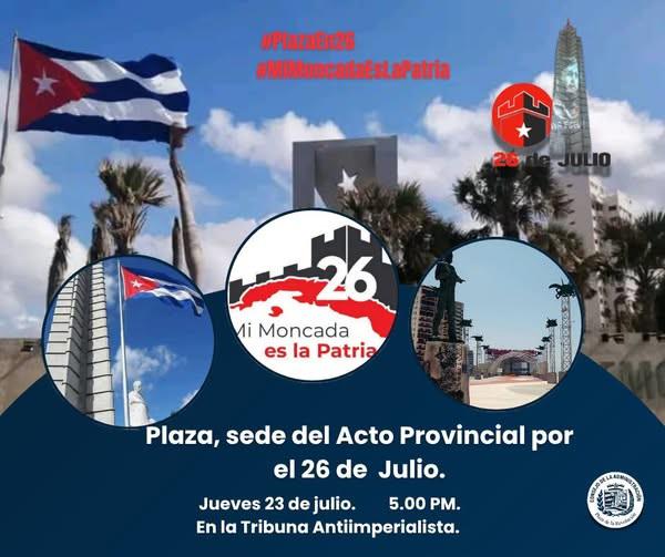 Plaza sede del acto provncial del 26 de julio