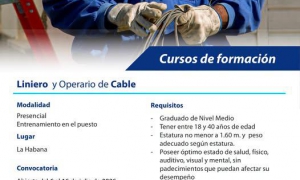 Cursos de formación de Etecsa: Linieros y Operadores de Cable