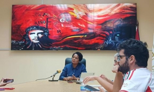 Conferencia de prensa de la ministra presidenta del Banco Central de Cuba (BCC), Juana Lilia Delgado Portal.